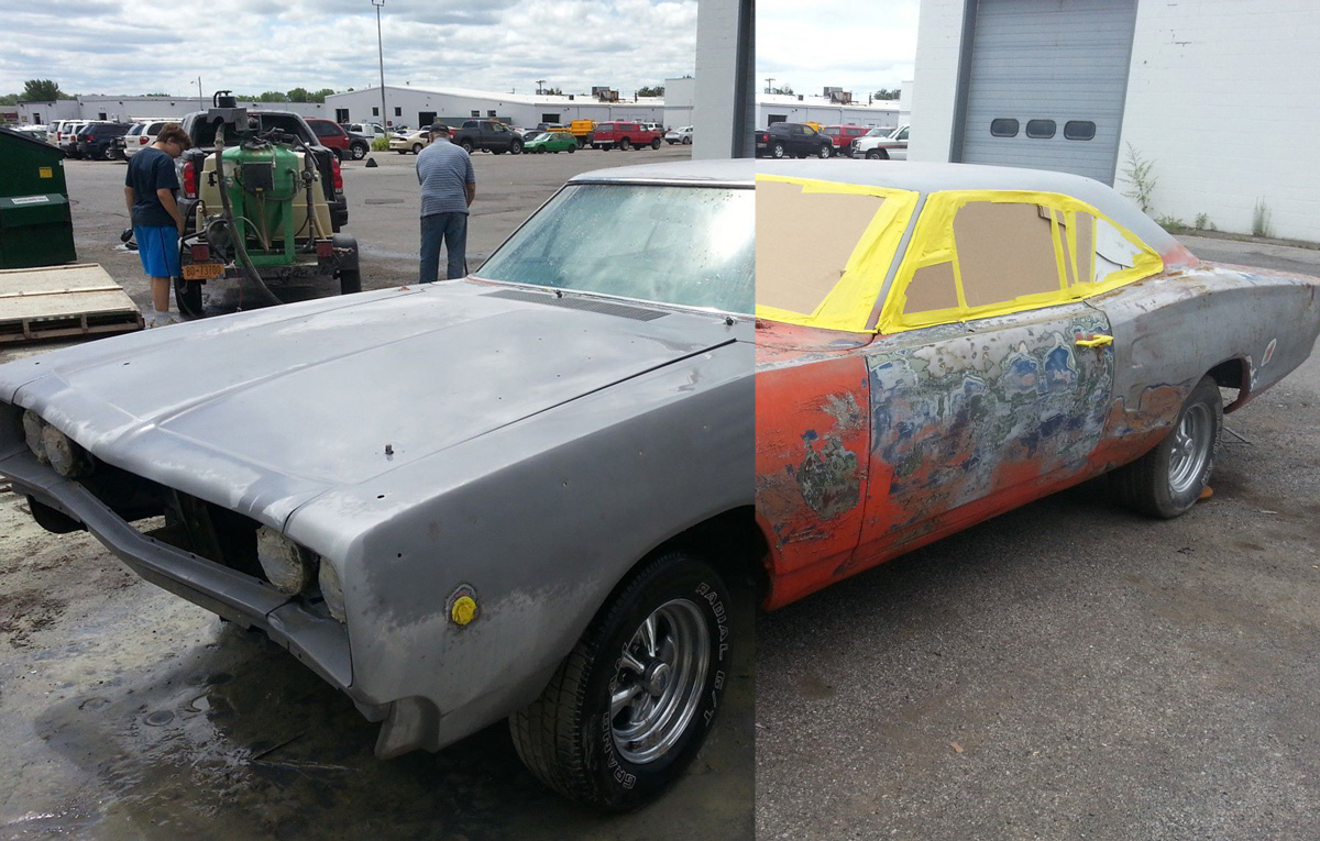 Automotive paint and rust removal